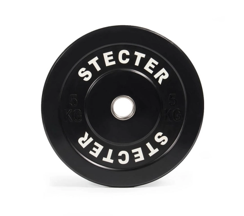 Тренировочный диск штанги из каучука (rubber bumper plates) 5 кг фото 3