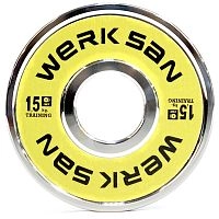 Диск стальной тренировочный 1,5 кг WERK SAN  (сертификат IWF)