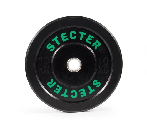 Каучуковый диск для штанги (rubber bumper plates) 10 кг фото 2