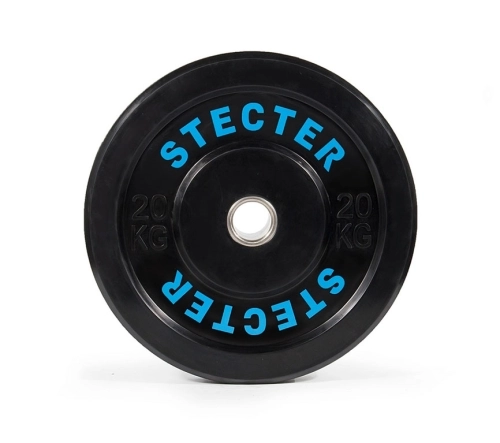 Каучуковый диск для штанги (rubber bumper plates) 20 кг фото 2