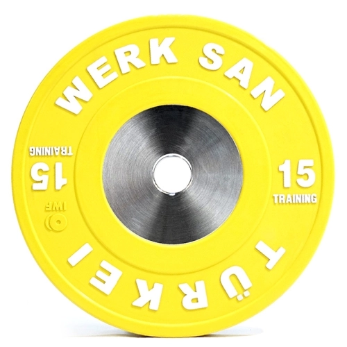 Диск тренировочный 15 кг WERK SAN (сертификат IWF)