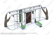 Уличный воркаут комплекс "Деревья". Тип 2 - 8х4,98 метров (40 кв.м.)