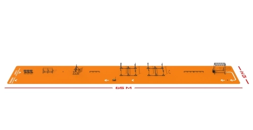 Одинарная полоса препятствий "Курс воли" 65х10 метров фото 3