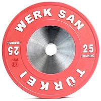 Диск тренировочный 25 кг WERK SAN (сертификат IWF)