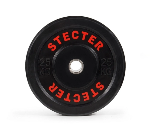 Каучуковый блин для штанги (rubber bumper plates) 25 кг фото 2