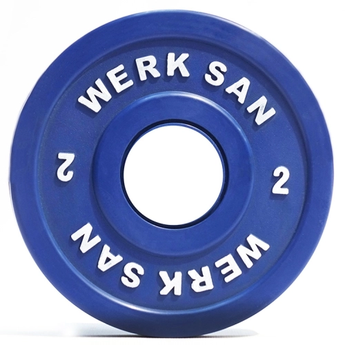 Диск соревновательный 2 кг WERK SAN (сертификат IWF)