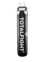 Мешок боксерский набивной TOTALFIGHT кожа, черн/бел, 45*146-67