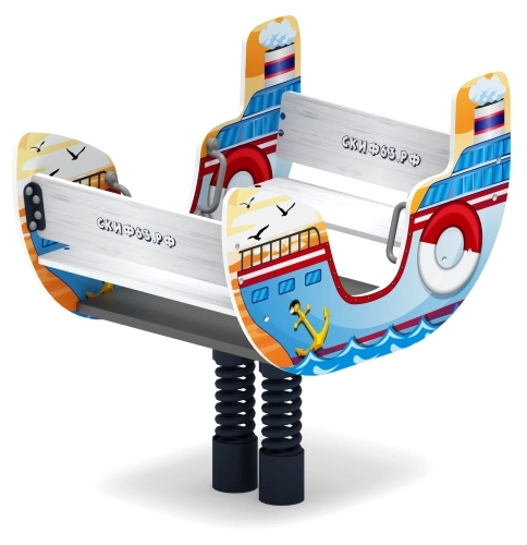 Пароходик - Качалка на пружине двухместная - ИО 23.17.01-И1 фото 6