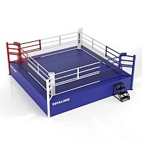 Ринг универсальный Для бокса и ММА на помосте TOTALBOX, по канатам 5*5м, 6*6*0,5м