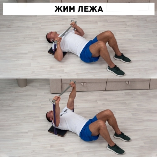 Гриф STECTER Resistance Bar BOX (комплект с резиновыми петлями) фото 10