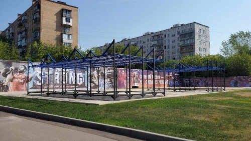 Соревновательная рама для гонок с препятствиями "Рукоход" 13,5х6 метров