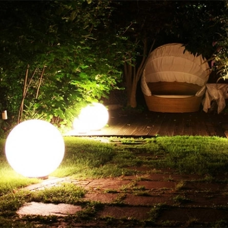 Шар-светильник 30 см (наземный, Белый) фото 3