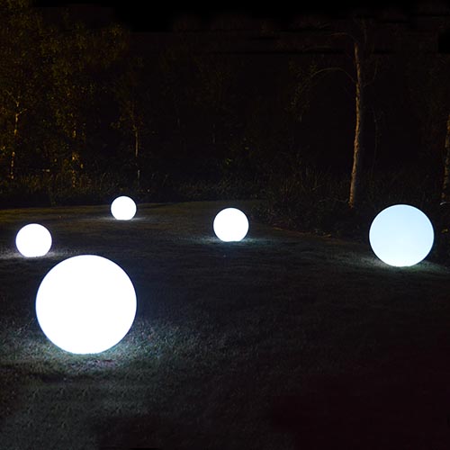 Шар-светильник 30 см (наземный, Белый) фото 2