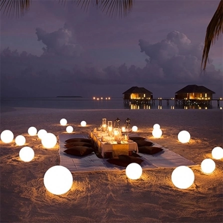 Шар-светильник 40 см (наземный, Белый) фото 4