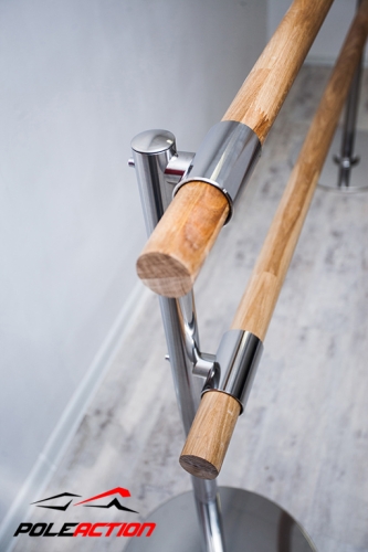 Стойки 2-х уровневого мобильного (переносного) хореографического станка «Элегант» (нерж.сталь, пара) фото 2