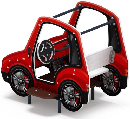 Машинка (красная) - Беседка машинка средняя - МФ 10.03.01-03.И1 фото 3