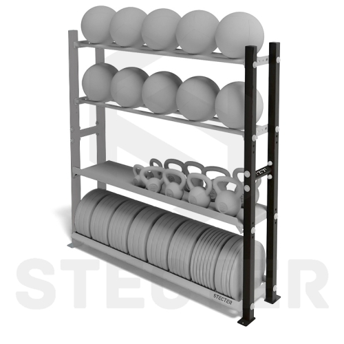 Стеллажная стойка - двойная с перемычкой (к-кт) Н=1920 мм фото 4