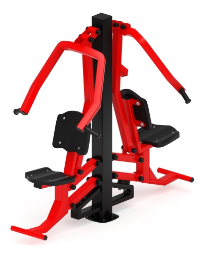 Жим от груди двойной (красный) - Уличный тренажер двойной - СТ 030-11.И1 фото 5