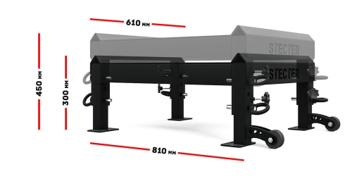 Тяжелоатлетические плинты для штанги с регулировкой по высоте 30-45 см (пара) фото 13