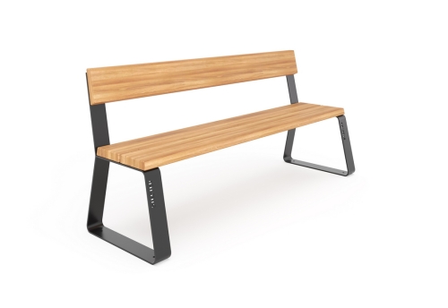 Скамейка уличная «Фиеста» со спинкой фото 3