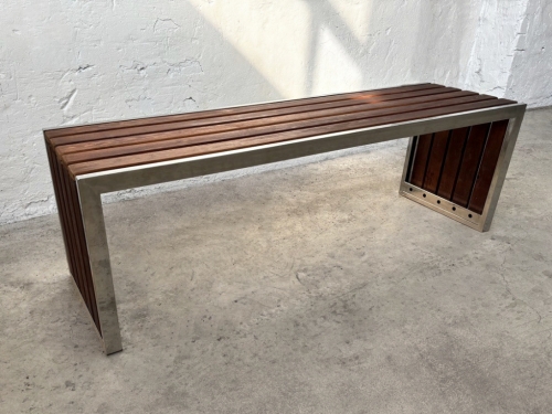 Скамейка уличная "Бостон" (нержавеющая сталь) фото 6