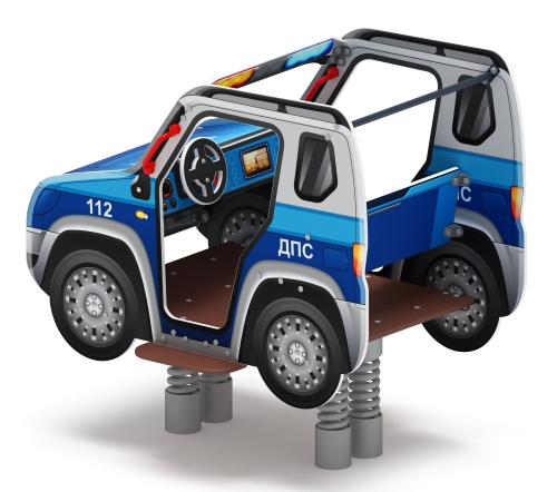 Джип ДПС - Качалка на пружине двухместная машинка - ИО 23.03.05-11 фото 3
