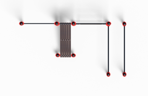 Комплекс из брусьев, турника, шведской стенки и наклонной лавки для пресса (PAW-60) фото 7