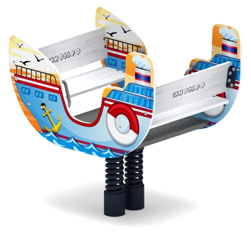 Пароходик - Качалка на пружине двухместная - ИО 23.17.01-И1 фото 3