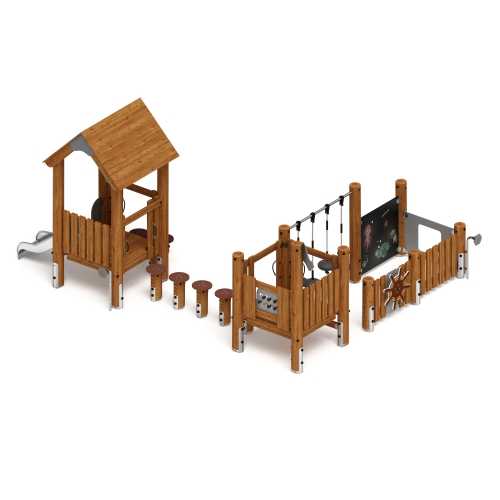 Игровой комплекс (лиственница темный) ДИК 1.24.04-Л.И1.01 фото 2