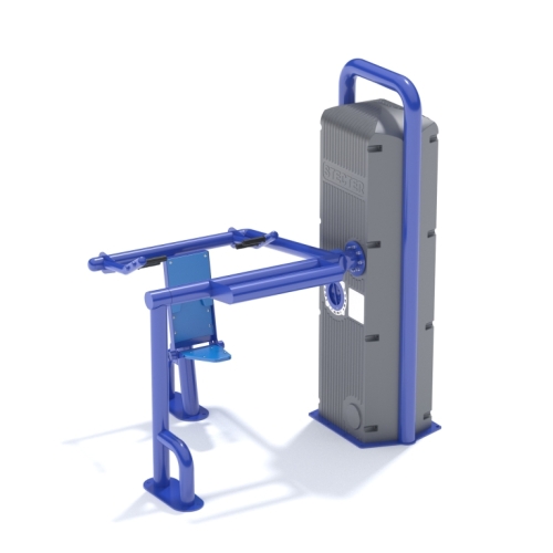 Уличный инклюзивный грузоблочный тренажер "Жим от плеч" фото 2