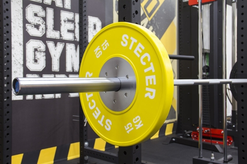 Диск для соревнований по тяжелой атлетике 15 кг (желтый) фото 4