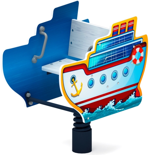 Пароходик - Качалка на пружине - ИО 22.17.01-01 фото 6