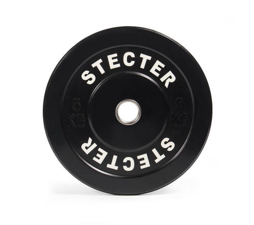 Тренировочный диск штанги из каучука (rubber bumper plates) 5 кг фото 3