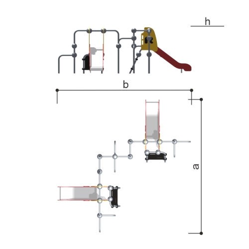 Romana Детский спортивно-игровой комплекс с лазом серия "Сфера" Romana 057.09.00 фото 2
