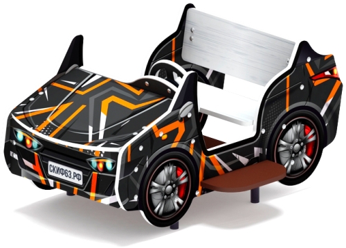 Кабриолет (черный) - Беседка машинка средняя - МФ 10.03.02-05.И1 фото 6