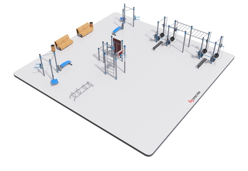 Воркаут площадка №9 - 16х16 метров (256 кв.м.) фото 2