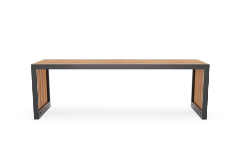 Скамейка уличная "Бостон" (окрашенная сталь) фото 3