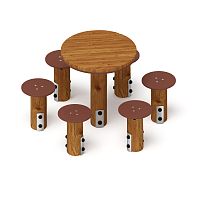 Столик взрослый (лиственница темный) МФ 32.01.05-Л.И1.01