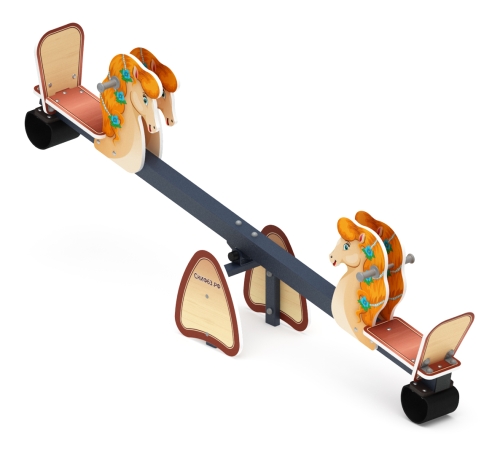 Качалка балансир со спинкой Лошадка - ИО 21.М.01.02-П.01 фото 6