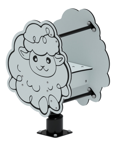 Качалка на пружине Барашек (серый) ИО 22.01.11-01