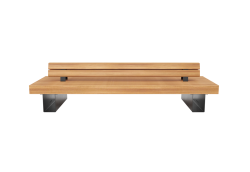 Скамья уличная «Монро» широкая со спинкой, L=3000 мм (спинка 2400 мм) фото 3