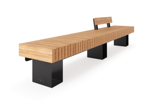 Скамья уличная «Тропа» прямая со спинкой фото 3