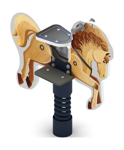 Лошадка 6 (Деревянный конь) - Качалка на пружине - ИО 22.01.13-04 фото 3