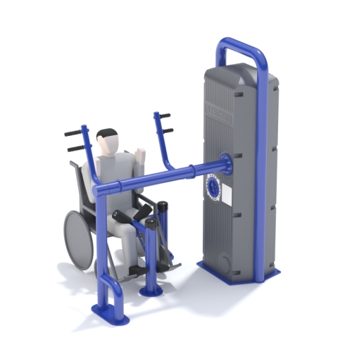 Уличный инклюзивный грузоблочный тренажер "Вертикальная тяга" фото 5