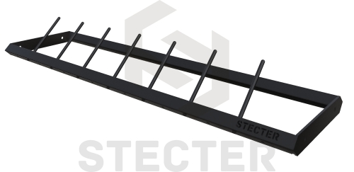 Стеллажная полка для дисков штанги с разделительными колышками (L1800 мм)