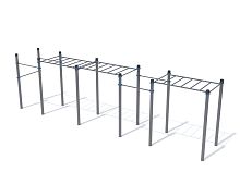 Классический трехуровневый рукоход с турниками