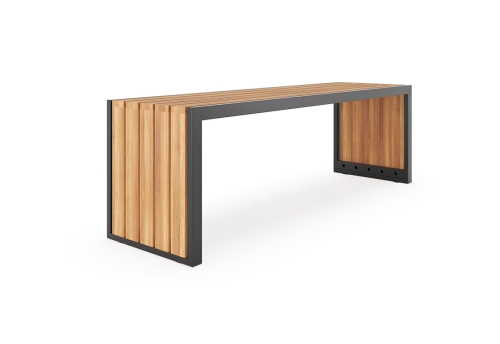 Скамейка уличная "Бостон" (окрашенная сталь) фото 2