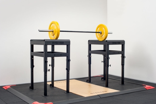 Тяжелоатлетические плинты для штанги с регулировкой по высоте 85-115 см (пара) фото 7