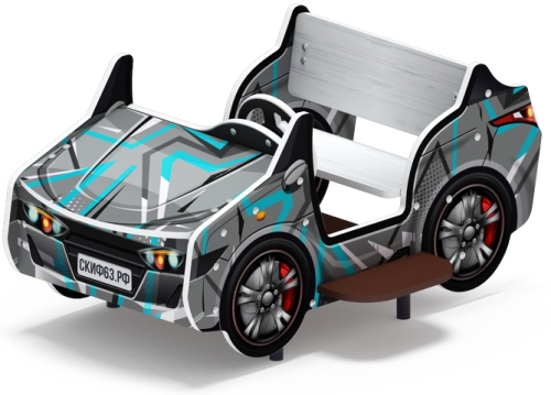 Кабриолет (серый) - Беседка машинка средняя - мф 10.03.02-04.И1 фото 6