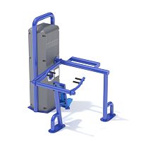 Уличный инклюзивный грузоблочный тренажер "Жим от плеч"